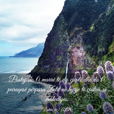 Picture 03 - Levitiku 16:7 ALB - Pastaj do t’i marrë të dy cjeptë dhe do - Bible Verse Picture