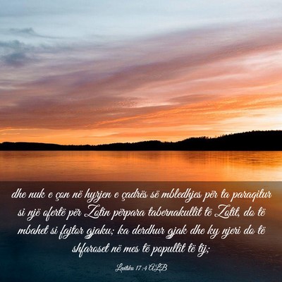 Picture 03 - Levitiku 17:4 ALB - dhe nuk e çon në hyrjen e çadrës së - Bible Verse Picture