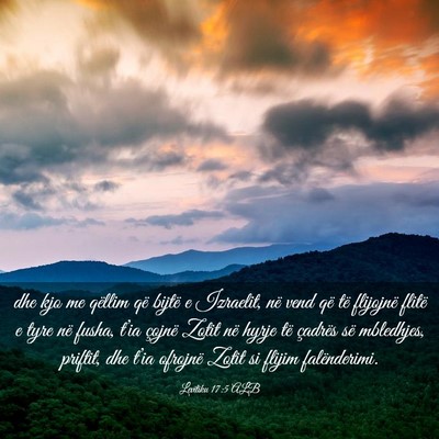 Picture 03 - Levitiku 17:5 ALB - dhe kjo me qëllim që bijtë e Izraelit, në - Bible Verse Picture