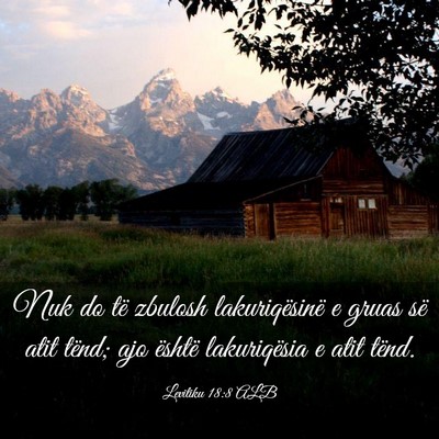 Picture 03 - Levitiku 18:8 ALB - Nuk do të zbulosh lakuriqësinë e gruas së - Bible Verse Picture