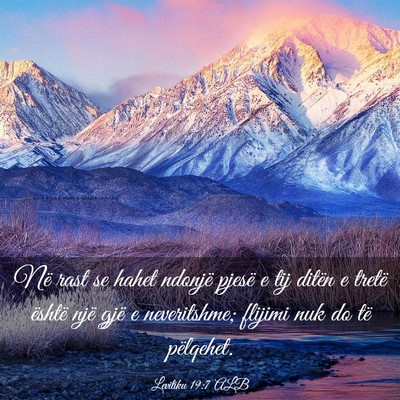 Picture 03 - Levitiku 19:7 ALB - Në rast se hahet ndonjë pjesë e tij ditën e - Bible Verse Picture
