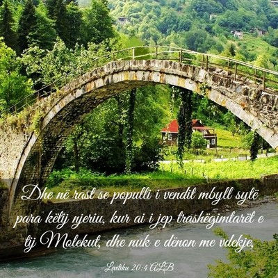 Picture 03 - Levitiku 20:4 ALB - Dhe në rast se populli i vendit mbyll sytë para - Bible Verse Picture