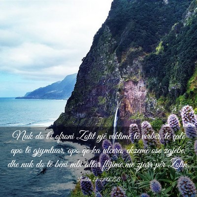 Picture 03 - Levitiku 22:22 ALB - Nuk do t’i ofroni Zotit një viktimë të - Bible Verse Picture