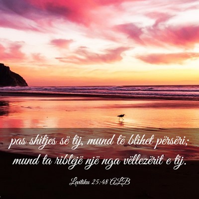 Picture 03 - Levitiku 25:48 ALB - pas shitjes së tij, mund të blihet përsëri; - Bible Verse Picture