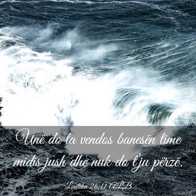 Picture 03 - Levitiku 26:11 ALB - Unë do ta vendos banesën time midis jush dhe - Bible Verse Picture