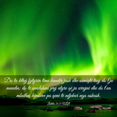 Picture 03 - Levitiku 26:17 ALB - Do ta kthej fytyrën time kundër jush dhe - Bible Verse Picture