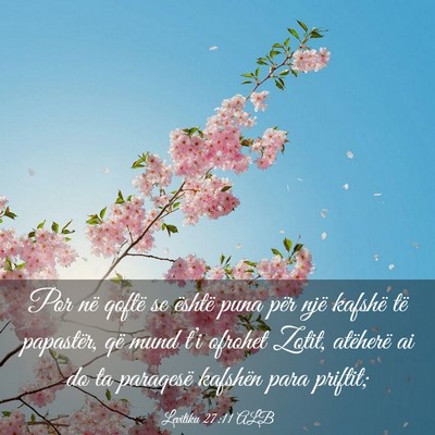 Picture 03 - Levitiku 27:11 ALB - Por në qoftë se është puna për një kafshë - Bible Verse Picture