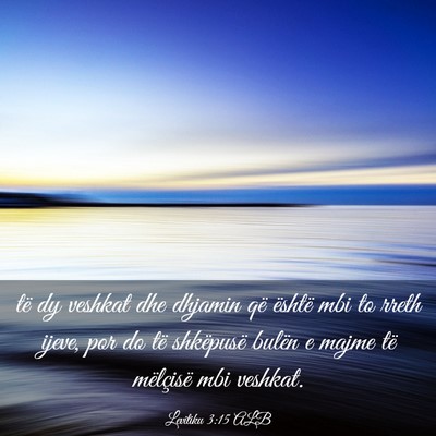 Picture 03 - Levitiku 3:15 ALB - të dy veshkat dhe dhjamin që është mbi to - Bible Verse Picture