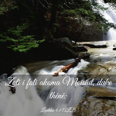 Picture 03 - Levitiku 4:1 ALB - Zoti i foli akoma Moisiut, duke - Bible Verse Picture