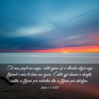 Picture 03 - Levitiku 6:17 ALB - Të mos piqet me maja; është pjesa që u - Bible Verse Picture