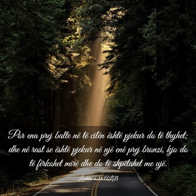 Picture 03 - Levitiku 6:28 ALB - Por ena prej balte në të cilën është pjekur - Bible Verse Picture