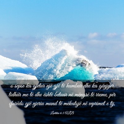 Picture 03 - Levitiku 6:3 ALB - o sepse ka gjetur një gjë të humbur dhe ka - Bible Verse Picture
