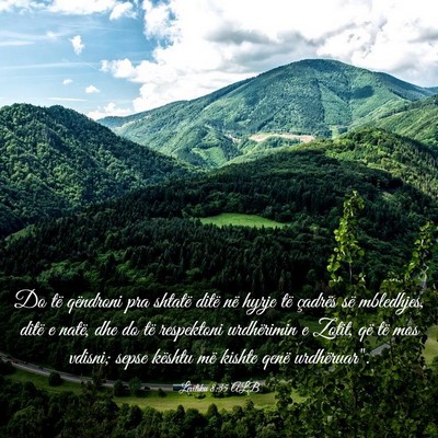 Picture 03 - Levitiku 8:35 ALB - Do të qëndroni pra shtatë ditë në hyrje të - Bible Verse Picture