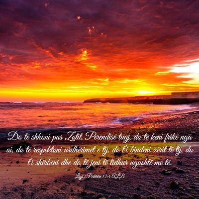 Picture 03 - Ligji i Përtërirë 13:4 ALB - Do të shkoni pas Zotit, Perëndisë tuaj, do të - Bible Verse Picture