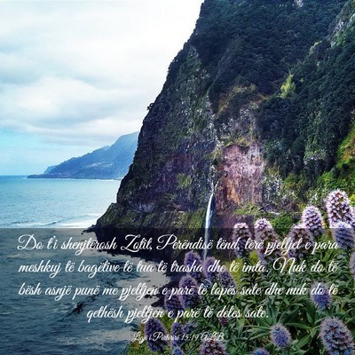 Picture 03 - Ligji i Përtërirë 15:19 ALB - Do t’i shenjtërosh Zotit, Perëndisë tënd, - Bible Verse Picture