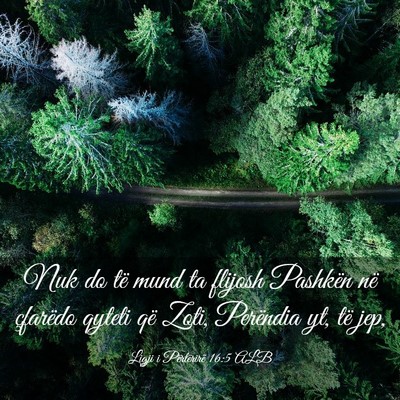 Picture 03 - Ligji i Përtërirë 16:5 ALB - Nuk do të mund ta flijosh Pashkën në çfarëdo - Bible Verse Picture