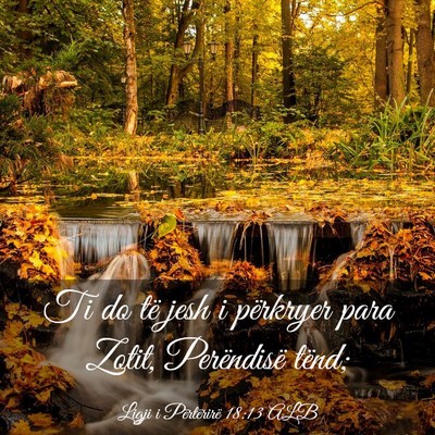 Picture 03 - Ligji i Përtërirë 18:13 ALB - Ti do të jesh i përkryer para Zotit, - Bible Verse Picture