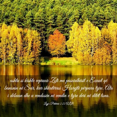 Picture 03 - Ligji i Përtërirë 2:22 ALB - ashtu si kishte vepruar Zoti me pasardhësit e - Bible Verse Picture