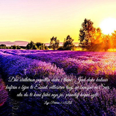 Picture 03 - Ligji i Përtërirë 2:4 ALB - Dhe urdhëron popullin duke i thënë: Jeni duke - Bible Verse Picture