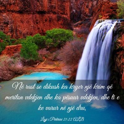 Picture 03 - Ligji i Përtërirë 21:22 ALB - Në rast se dikush ka kryer një krim që meriton - Bible Verse Picture