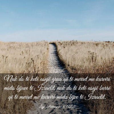 Picture 03 - Ligji i Përtërirë 23:17 ALB - Nuk do të ketë asnjë grua që të merret me - Bible Verse Picture