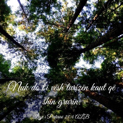 Picture 03 - Ligji i Përtërirë 25:4 ALB - Nuk do t’i vësh turizën kaut që shin - Bible Verse Picture
