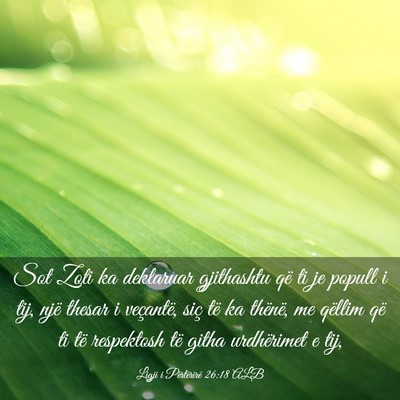 Picture 03 - Ligji i Përtërirë 26:18 ALB - Sot Zoti ka deklaruar gjithashtu që ti je popull - Bible Verse Picture