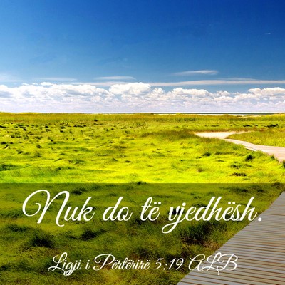 Picture 03 - Ligji i Përtërirë 5:19 ALB - Nuk do të - Bible Verse Picture