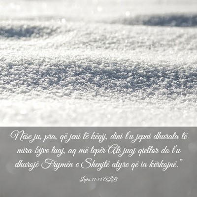 Picture 03 - Luka 11:13 ALB - Nëse ju, pra, që jeni të këqij, dini t’u - Bible Verse Picture