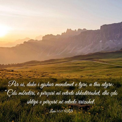 Picture 03 - Luka 11:17 ALB - Por ai, duke i njohur mendimet e tyre, u tha - Bible Verse Picture