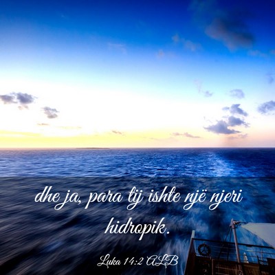 Picture 03 - Luka 14:2 ALB - dhe ja, para tij ishte një njeri - Bible Verse Picture