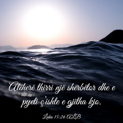 Picture 03 - Luka 15:26 ALB - Atëherë thirri një shërbëtor dhe e pyeti - Bible Verse Picture