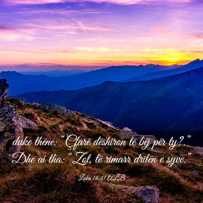 Picture 03 - Luka 18:41 ALB - duke thëne: “Çfarë dëshiron të bëj për - Bible Verse Picture