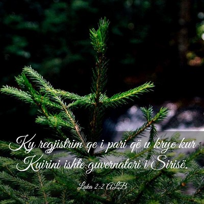 Picture 03 - Luka 2:2 ALB - Ky regjistrim qe i pari që u krye kur Kuirini - Bible Verse Picture