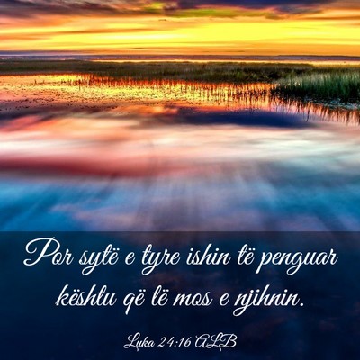 Picture 03 - Luka 24:16 ALB - Por sytë e tyre ishin të penguar kështu që - Bible Verse Picture