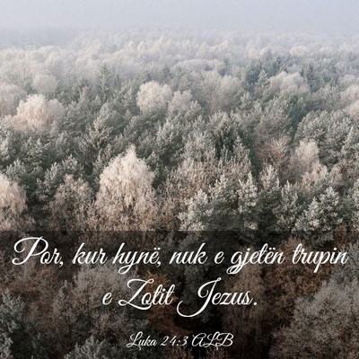 Picture 03 - Luka 24:3 ALB - Por, kur hynë, nuk e gjetën trupin e Zotit - Bible Verse Picture