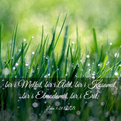 Picture 03 - Luka 3:28 ALB - bir i Melkit, bir i Adit, bir i Kosamit, bir i - Bible Verse Picture