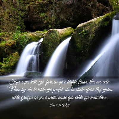 Picture 03 - Luka 7:39 ALB - Kur e pa këtë gjë, fariseu që e kishte ftuar, - Bible Verse Picture