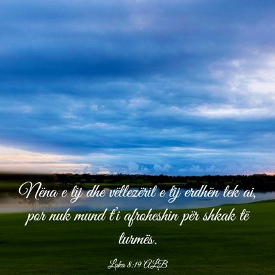 Picture 03 - Luka 8:19 ALB - Nëna e tij dhe vëllezërit e tij erdhën tek - Bible Verse Picture