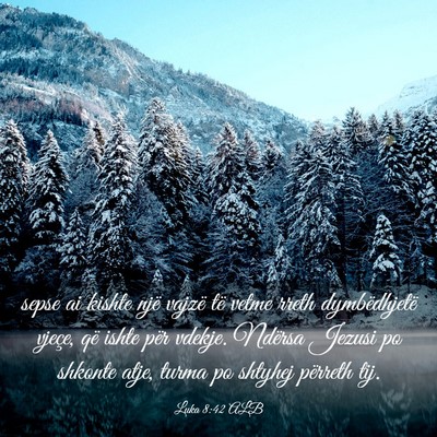 Picture 03 - Luka 8:42 ALB - sepse ai kishte një vajzë të vetme rreth - Bible Verse Picture