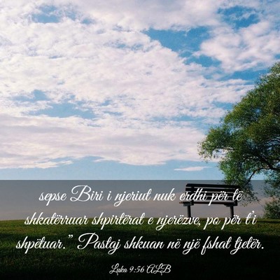 Picture 03 - Luka 9:56 ALB - sepse Biri i njeriut nuk erdhi për të - Bible Verse Picture