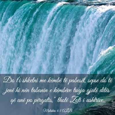 Picture 03 - Malakia 4:3 ALB - Do t’i shkelni me këmbë të pabesët, sepse - Bible Verse Picture