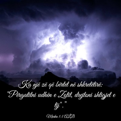 Picture 03 - Marku 1:3 ALB - Ka një zë që bërtet në shkretëtirë: - Bible Verse Picture