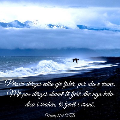 Picture 03 - Marku 12:5 ALB - Përsëri dërgoi edhe një tjetër, por ata e - Bible Verse Picture