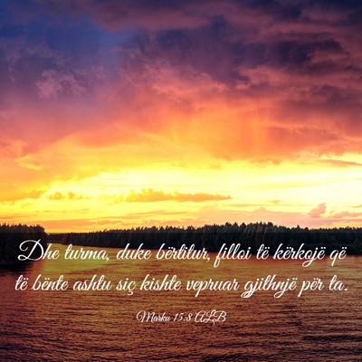 Picture 03 - Marku 15:8 ALB - Dhe turma, duke bërtitur, filloi të kërkojë - Bible Verse Picture