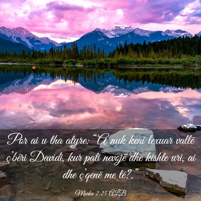 Picture 03 - Marku 2:25 ALB - Por ai u tha atyre: “A nuk keni lexuar vallë - Bible Verse Picture