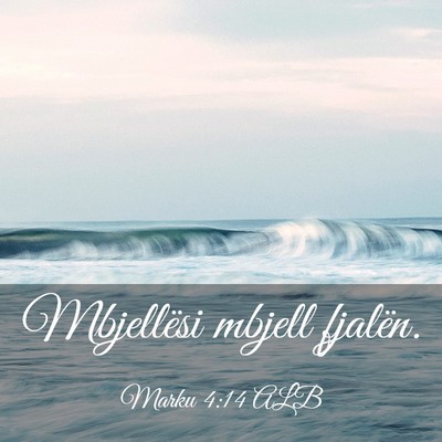 Picture 03 - Marku 4:14 ALB - Mbjellësi mbjell - Bible Verse Picture