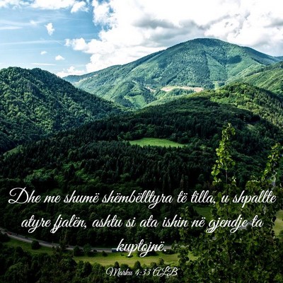Picture 03 - Marku 4:33 ALB - Dhe me shumë shëmbëlltyra të tilla, u - Bible Verse Picture