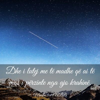 Picture 03 - Marku 5:10 ALB - Dhe i lutej me të madhe që ai të mos i - Bible Verse Picture