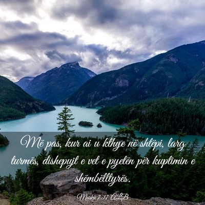 Picture 03 - Marku 7:17 ALB - Më pas, kur ai u kthye në shtëpi, larg - Bible Verse Picture